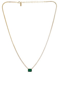 Emerald Baguette Tennis Necklace By Adina Eden $125 
