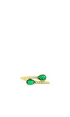 Emerald Teardrop Wrap Ring Adina's Jewels $58 