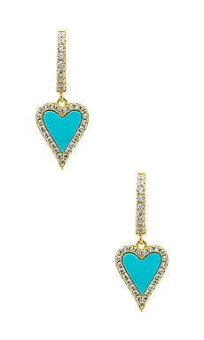 Pave Elongated Heart Huggies Adina's Jewels $78 