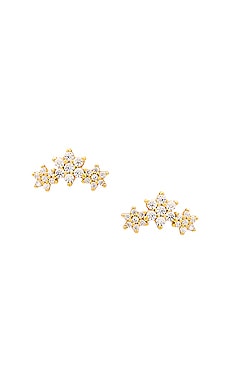 Triple Flower Stud Earrings By Adina Eden $60 