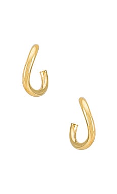 Product image of By Adina Eden Curved Tube Hoop Earrings. Click to view full details