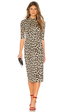 alice and olivia delora dress leopard