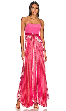 Alice Olivia Despina Pleated Maxi Dress in French Rose REVOLVE