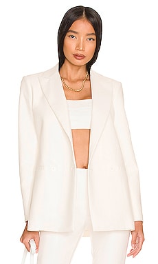 Product image of Alice + Olivia Justin Vegan Leather Blazer. Click to view full details