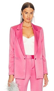 Product image of Alice + Olivia Denny Notch Collar Boyfriend Blazer. Click to view full details