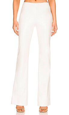 Alice + Olivia Teeny High Waist Bootcut Pant in Off White | REVOLVE