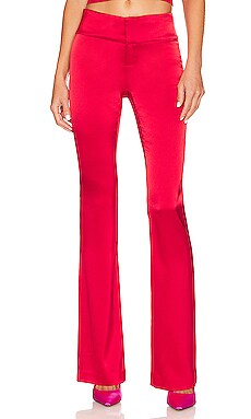 Alice + Olivia Olivia Bootcut Pant in Perfect Ruby | REVOLVE