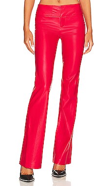 Product image of Alice + Olivia Olivia Vegan Leather Bootcut Pant. Click to view full details