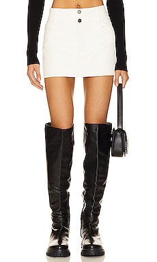 Tracy Faux Leather Front Zip Skirt – ASTR The Label