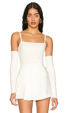 Alice + Olivia Evia Fitted Tank w/ Arm Warmers