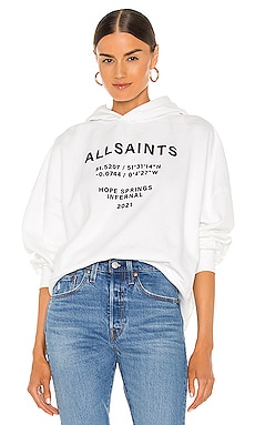 All saints sales white hoodie