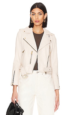 Lth jkt mya on sale cropped biker jacket