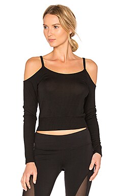 alo Evolve Long Sleeve Top in Black