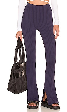 Product image of alo High Waist Pinstripe Zip It Flare Legging. Click to view full details