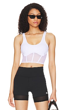 Mesh Cropped Corset Tank