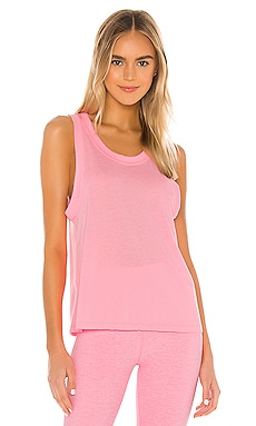 alo Model Tank in Macaron Pink REVOLVE