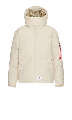 ALPHA INDUSTRIES Puffer Parka in Limestone | REVOLVE