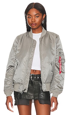 Quilted Jacket in Grey. Revolve Women Clothing Jackets Bomber Jackets 