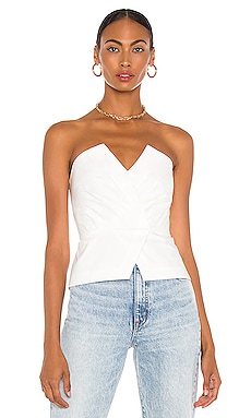 

Топ farrah - A.L.C, Белый, Топ с вшитым бюстгальтером