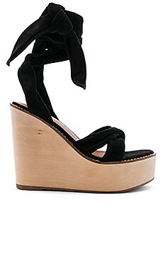 Alias Mae Kendra Wedge in Black Kid Suede | REVOLVE