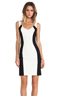 Amanda Uprichard Brancusi Dress in Ivory & Black | REVOLVE