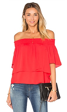 Amanda Uprichard Cleo Top in Candy Apple