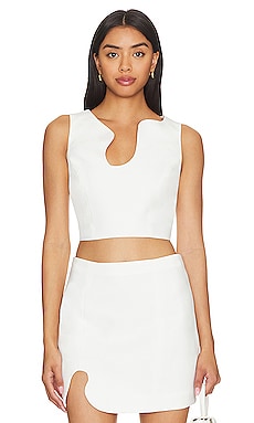 COTTON CITIZEN Capri Crop Tank in White