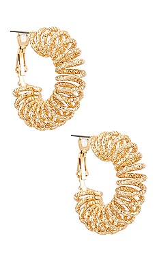 Amber Sceats Textured Hoop Earring in Gold | REVOLVE