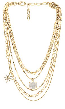 Star Layered Necklace Amber Sceats $78 