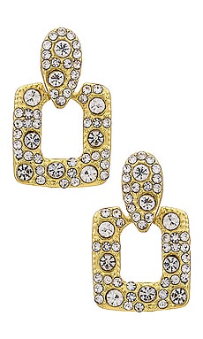x REVOLVE Square Drop Earrings Amber Sceats $69 