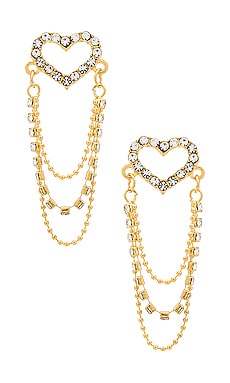 x REVOLVE Heart Drop Earrings Amber Sceats $62 
