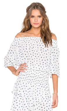amour vert Caprice Off the Shoulder Top in Paisley | REVOLVE
