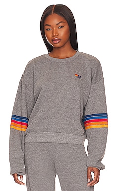 Rainbow Stitch Sweatshirt Aviator Nation $185 