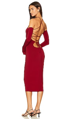 Suzanne Burgundy Cocktail Stock Dress