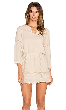 ANINE BING Dress with Lace Details in Natural | REVOLVE