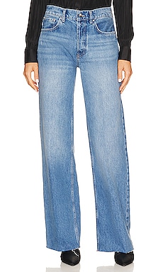 Low Rider low-rise wide-leg jeans in blue - Re Done