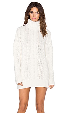 ANINE BING Chunky Cable Knit Sweater in Ivory REVOLVE