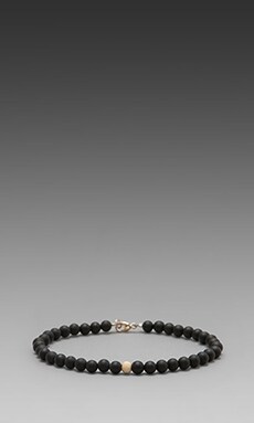 ANINE BING 14K Gold Beaded Bracelet in Black Gold REVOLVE