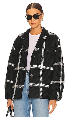 ANINE BING Flynn Jacket in Black Check REVOLVE