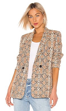 ANINE BING Madeleine Blazer in Python REVOLVE