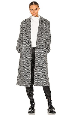 ANINE BING Elodie Coat in Fishbone REVOLVE