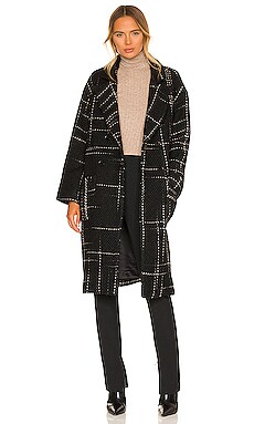 ANINE BING Norma Coat in Black Plaid | REVOLVE