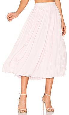 ANINE BING Pleated Midi Skirt in Pink REVOLVE