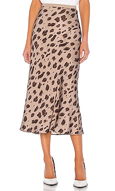 ANINE BING Bar Silk Skirt in Leopard | REVOLVE