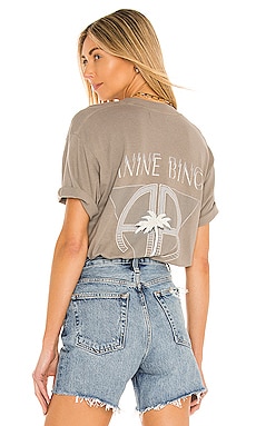 ANINE BING Ida Palm Tee in Washed Grey REVOLVE