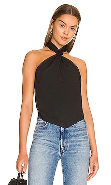 ANINE BING Marilyn Top in Black | REVOLVE