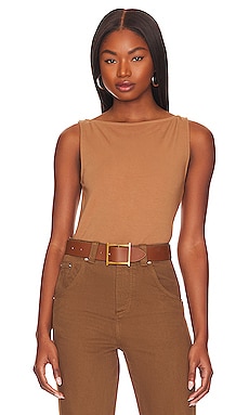 ANINE BING Rue Tank in Camel REVOLVE