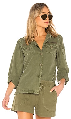 ANINE BING A. Bing Military Shirt in Military Green REVOLVE