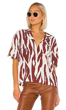 ANINE BING Benji Blouse in Zebra REVOLVE