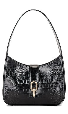 Product image of ANINE BING Cleo Bag - Black Embossed. Click to view full details